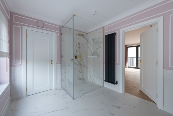 bathroom and shower area